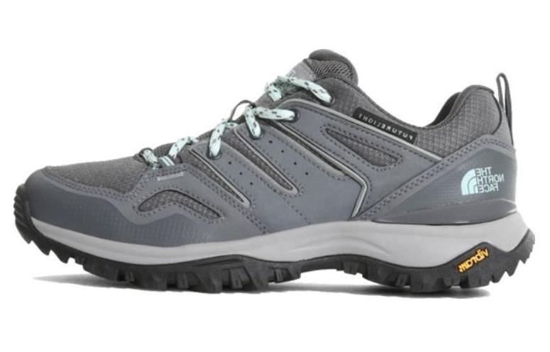 THE NORTH FACE Cushioning Anti-Slip And Wear-Resistant Low-Top Hiking Trekking Shoes Women's Gray Green