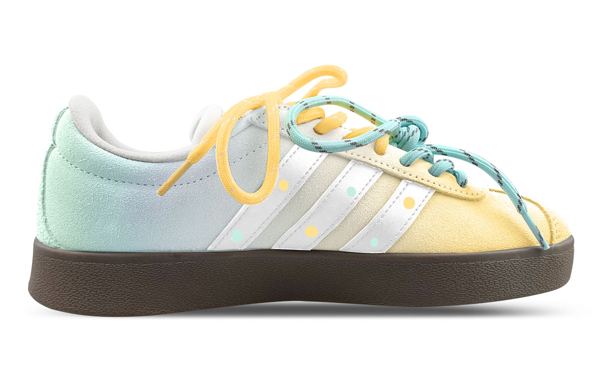 Adidas VL COURT 2.0 Low top Skateboard Shoes Unisex Yellow Green