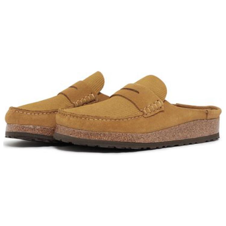 Birkenstock Naples Suede Leather 'Corduroy Cork Brown' купить в интернет-магазине Yoocart с быстрой доставкой по России.