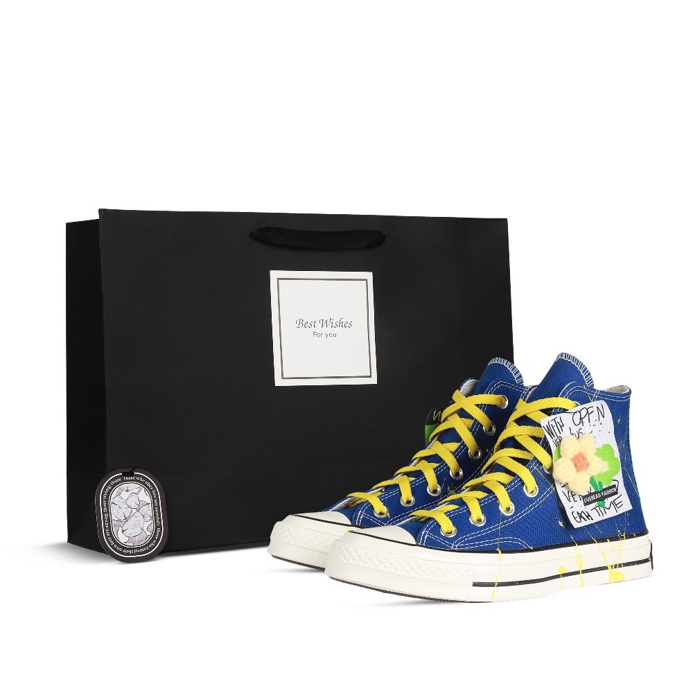 Converse 1970s Non-slip Lightweight High-Top Canvas Shoes Unisex Blue