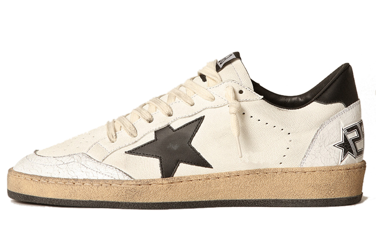 Golden Goose Ball-Star Low White Nappa Black Star