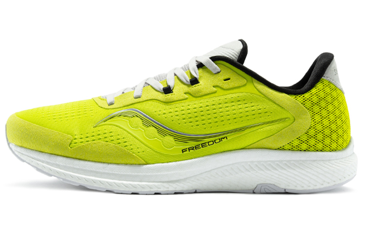 Saucony Freedom 4 Cushioned Slip-Resistant Abrasion-Resistant Low-Top Running Shoes Men's Green White