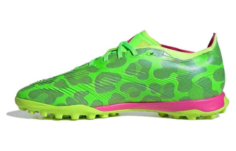 Adidas PREDATOR LEAGUE TF Rubber Broken Studs Cushioned Wear-Resistant Breathable Soccer Shoes Unisex Green Purple