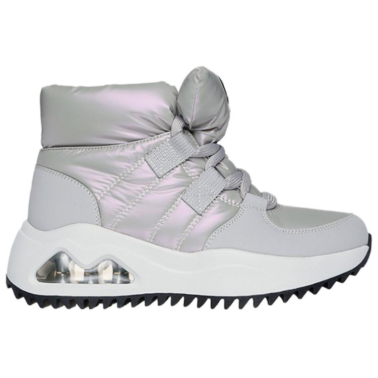 Skechers Uno Peaks Warm And Wear-Resistant Short Snow Boots Women's Silver Gray