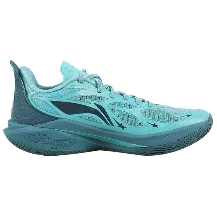 LiNing SONIC 12 PE Version Cushioning Wear-Resistant Low-Top Basketball Shoes Men's Turquoise купить в интернет-магазине Yoocart с быстрой доставкой по России.