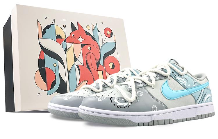 Nike Dunk Low-Top Skateboard Shoes Men's Blue Gray