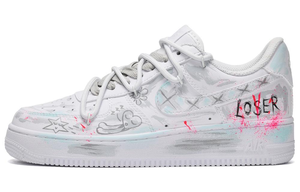 Nike Air Force 1 Skateboard Shoes Men Low-Top Gray White Blue