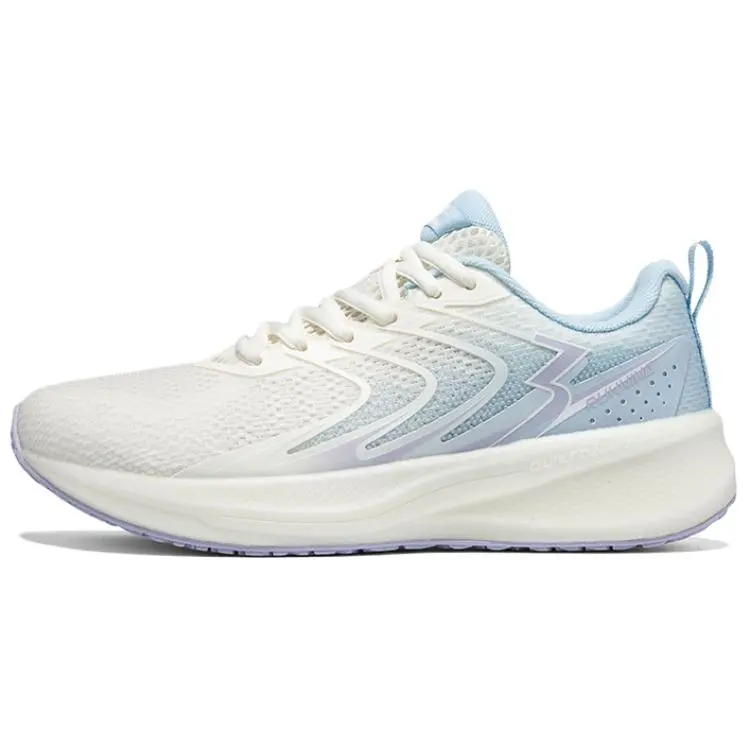 361° Anti Slip Wear Resistant Low Top Casual Training Sprint Running Shoes Women's White Blue