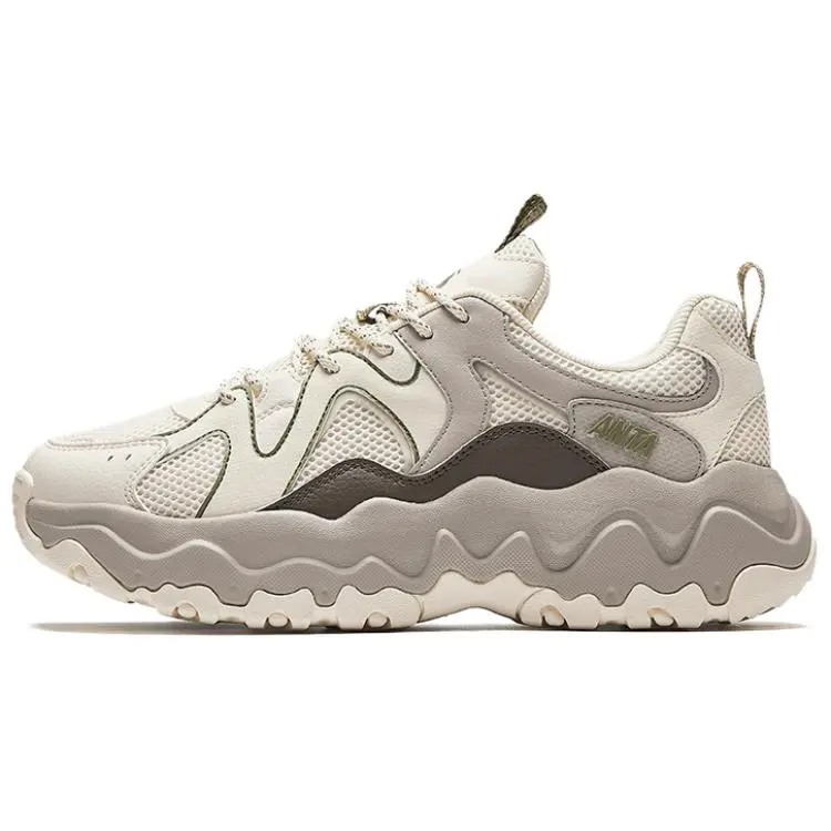 Anta Wear resistant And Lightweight Low top Casual Shoes Men's Fish Belly White