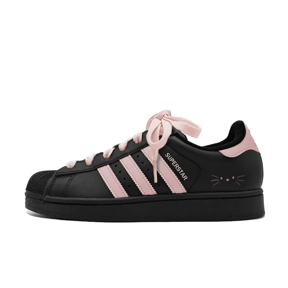 Adidas Originals Superstar 2 Kitten Cushioning, Wear Resistant Low top Skateboard Shoes Unisex Pink