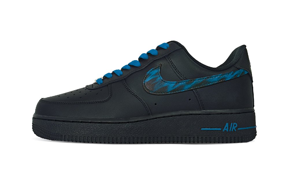 Nike Air Force 1 Black Warrior Anti Slip Wear Resistant Low Top Skateboard Shoes Unisex Black