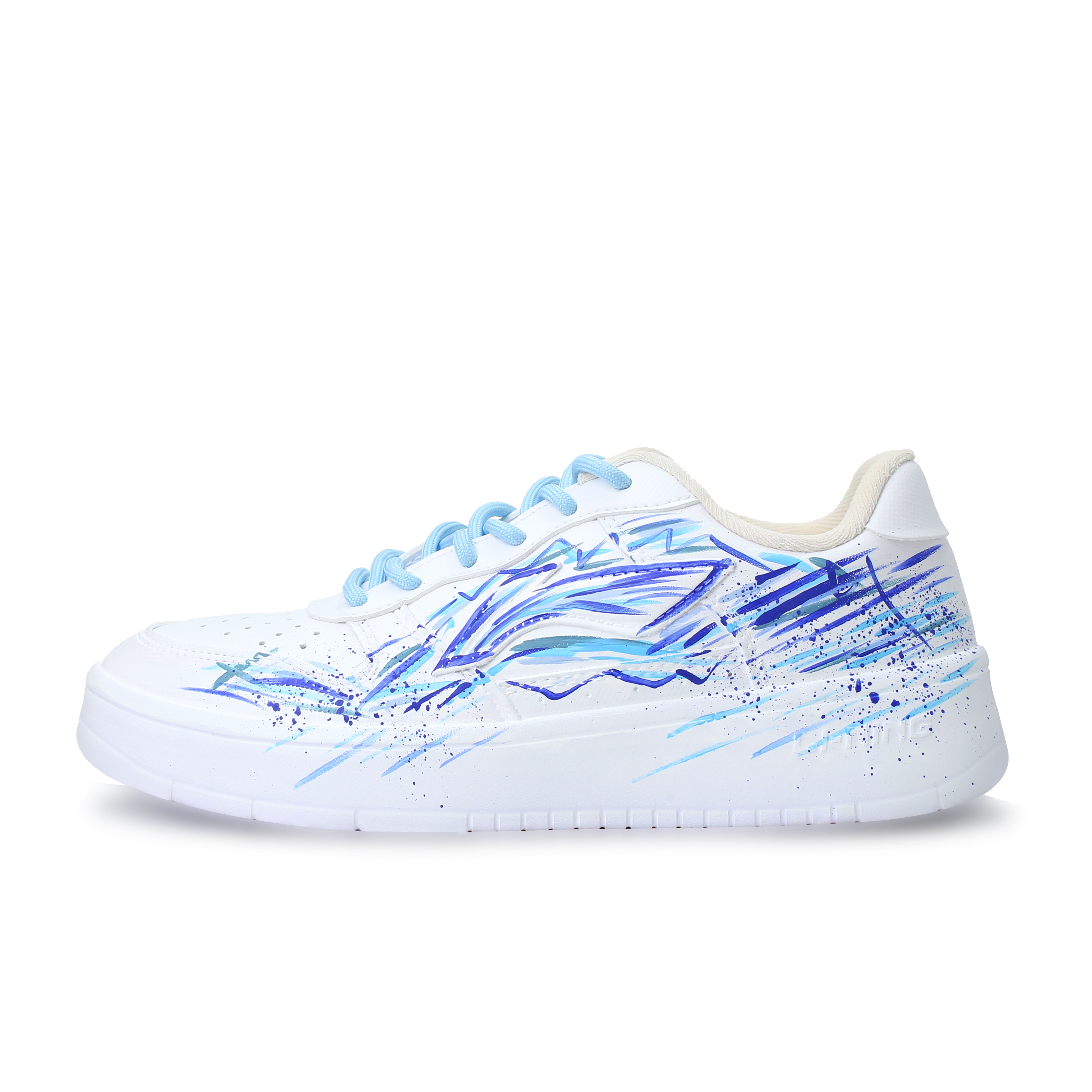 LINING Pontoon Boats Skateboard Shoes Unisex Low top Blue White