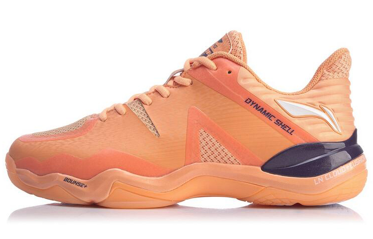 LiNing Sonic Boom 4 Generations Non slip Lightweight Low Top Badminton Shoes Unisex Orange