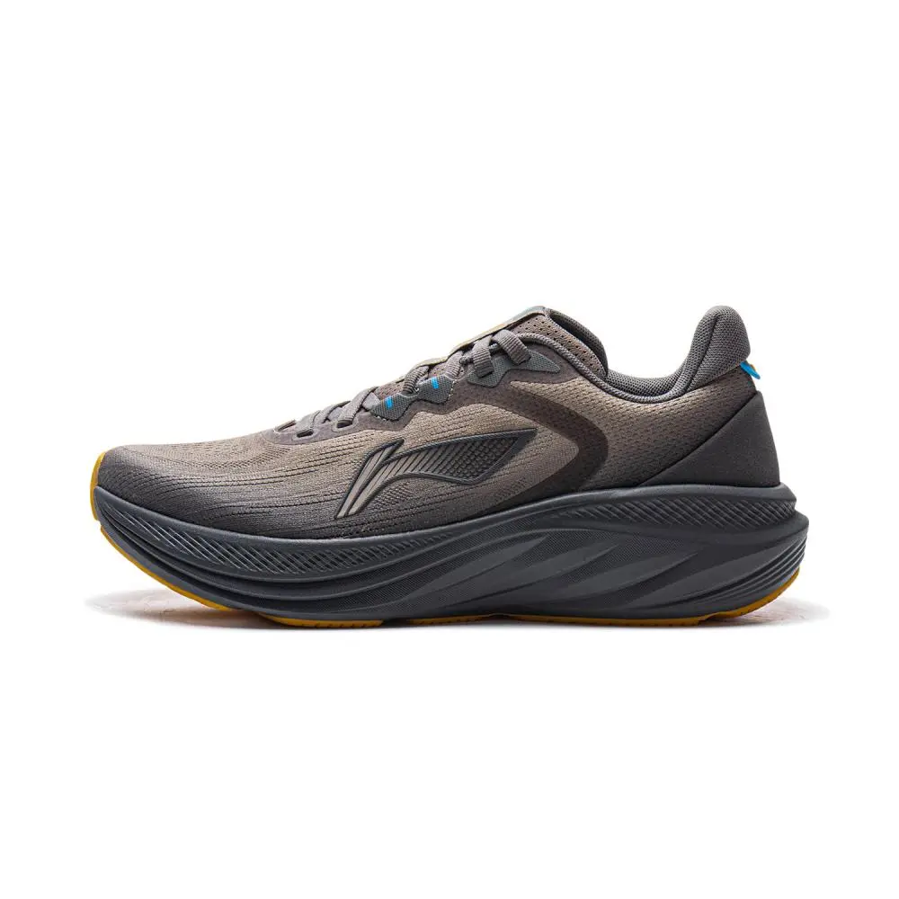 LiNing Graceful V2 Cushioning, Wear Resistant Low top Casual Running Shoes Men's Tree Gray Brown Coal Smoke Gray