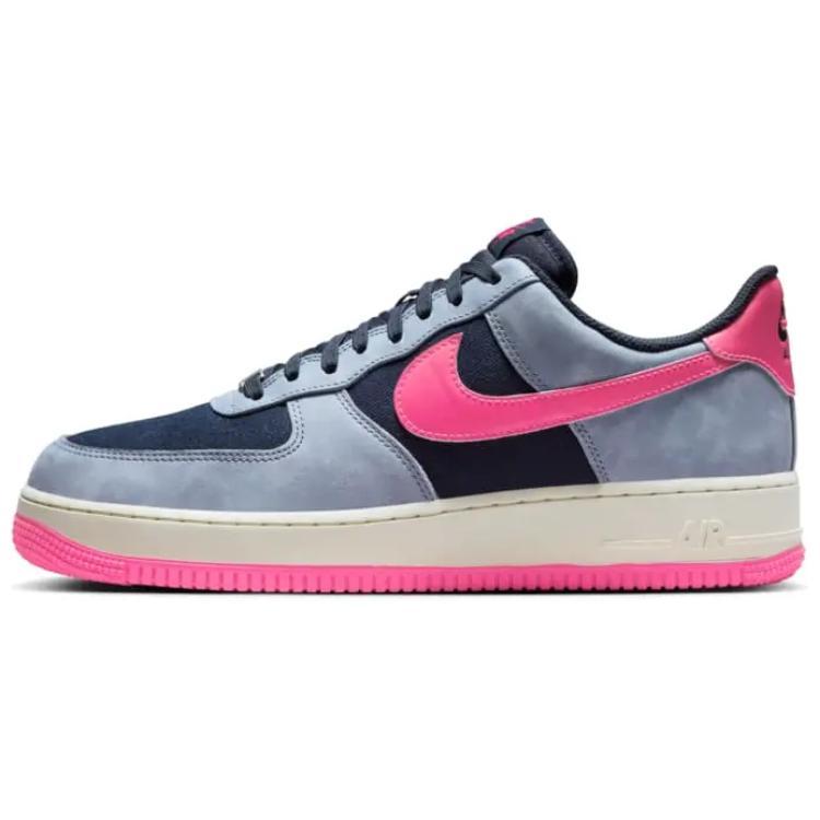 Nike Air Force 1 Low-Top Skateboard Shoes Unisex Gray Blue Pink