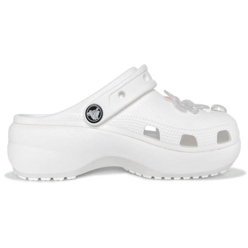 Crocs Classic Platform Clog White Chocolate Cloud Comfort Clogs Women's