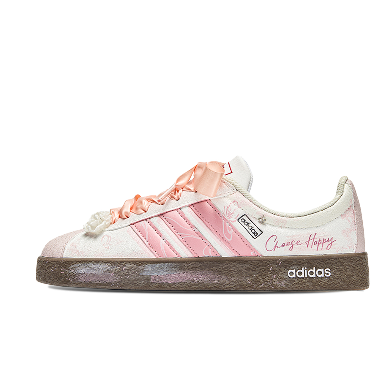 Adidas Neo VL Court 2.0 Skateboard Shoes Unisex Low Top Pink/Brown купить в интернет-магазине Yoocart с быстрой доставкой по России.