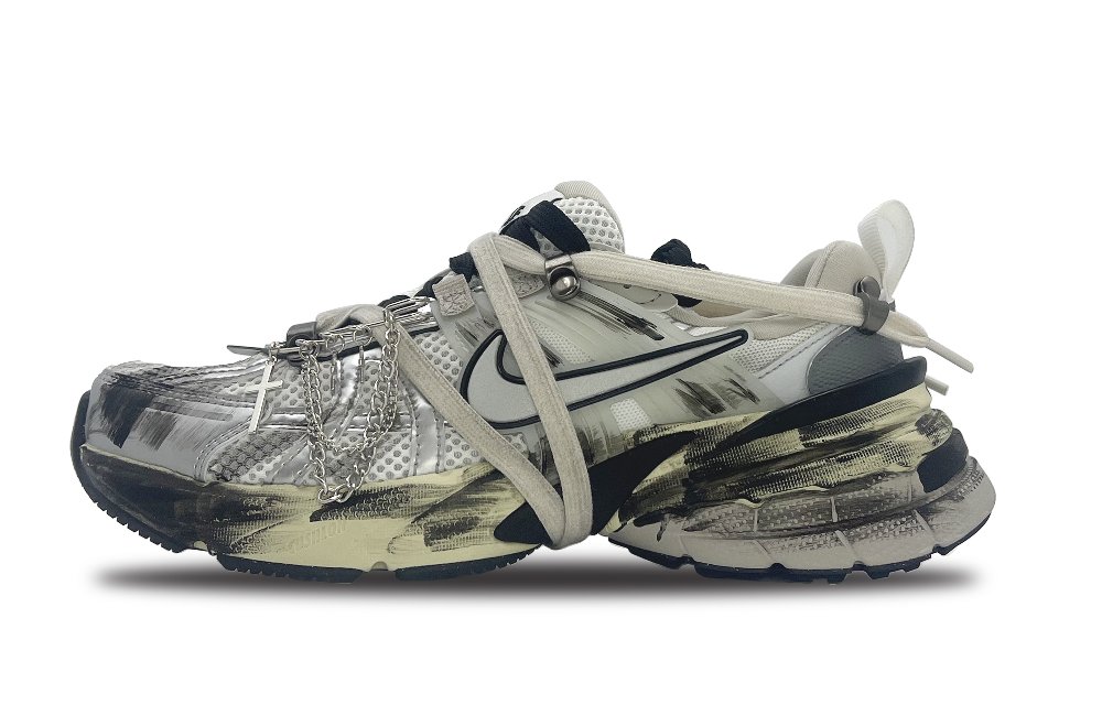 Nike V2K Run Slip Resistant Low Top Running Shoes Women's Silver