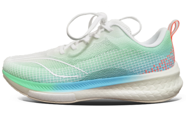 LiNing Red Hare 5 Pro Breathable Low Top Running Shoes Men's White Neon Emerald Green