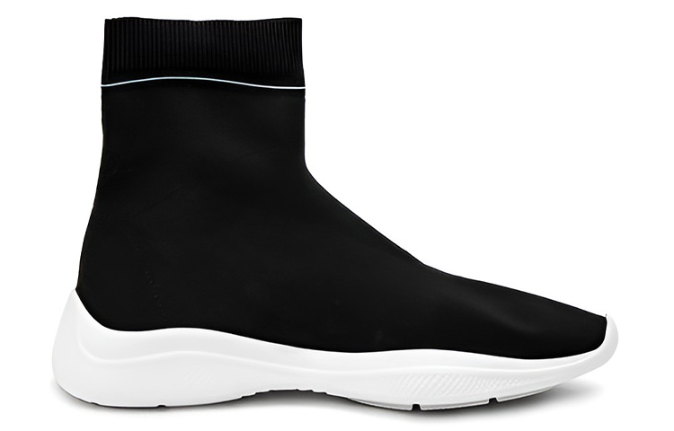 PRADA Women's Logo Sock 'Black White'