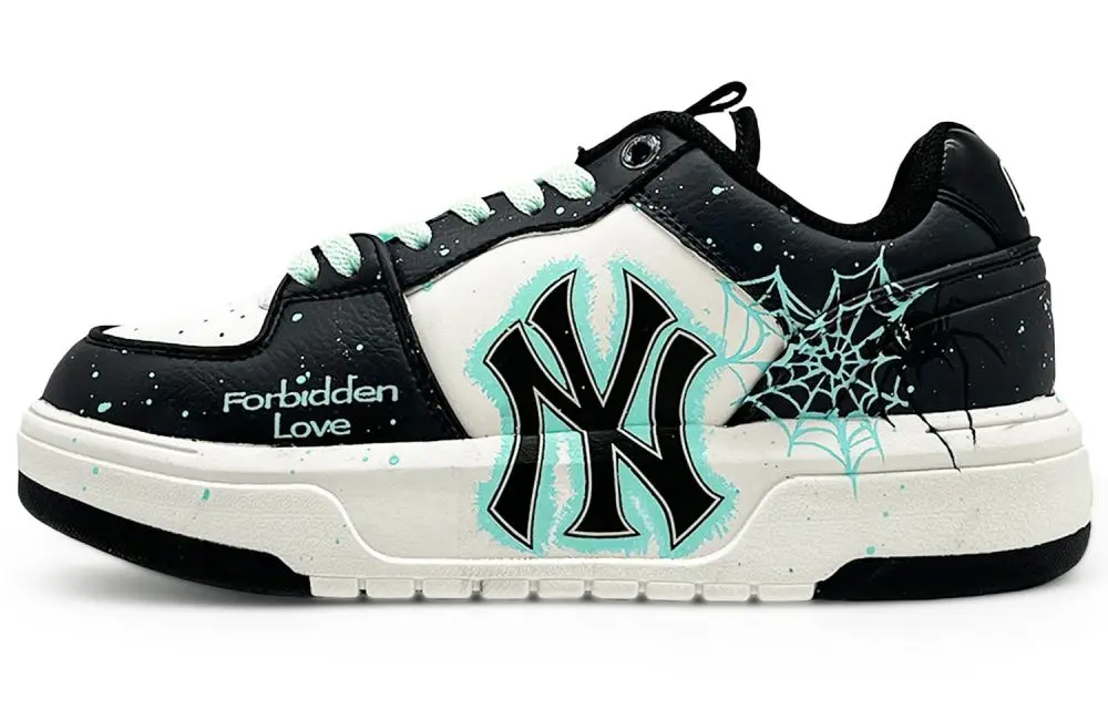 MLB Chunky Liner Dance Of The Eight Spiders Abrasion Resistant Low Top Skateboard Shoes Unisex Black Blue