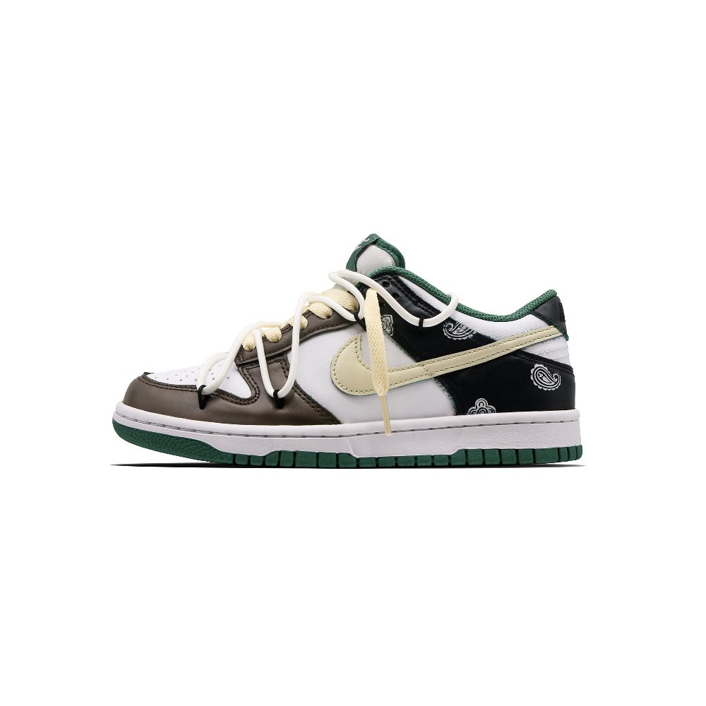 Nike Dunk Skateboard Shoes Unisex Low-Top Black White Brown