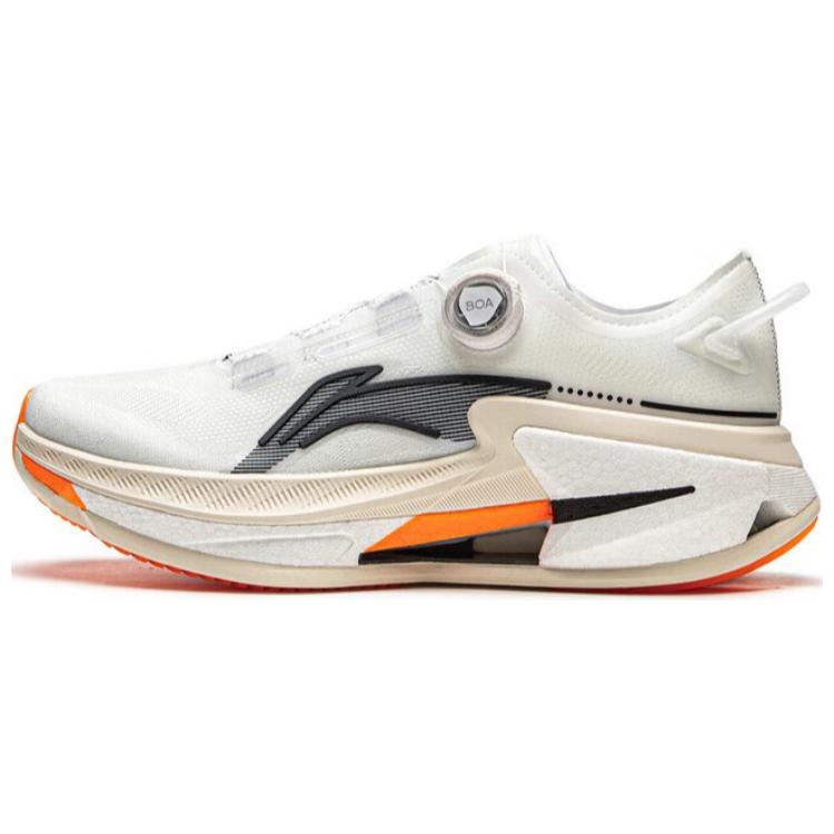 LiNing Cushioning Anti-Slip And Wear-Resistant Low-Top Running Shoes Men's White Black Orange
