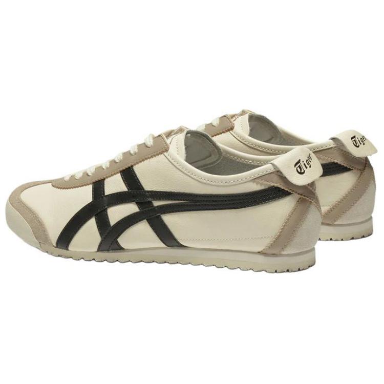 Onitsuka Tiger MEXICO 66 Anti-Slip Wear-Resistant Low-Top Casual Shoes Unisex Beige Black