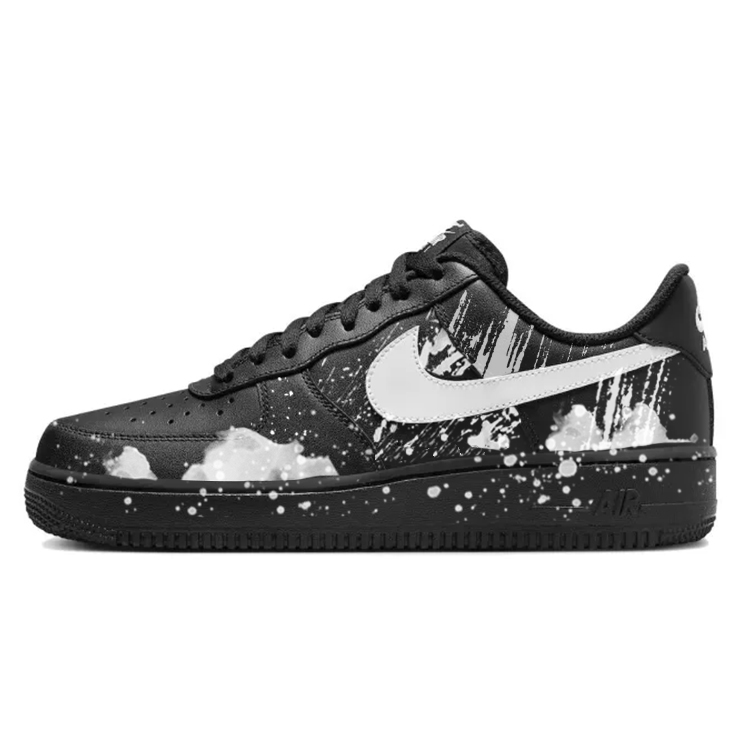 Nike Air Force 1 Anti-Slip Wear-Resistant Low-Top Skateboard Shoes Unisex Black White