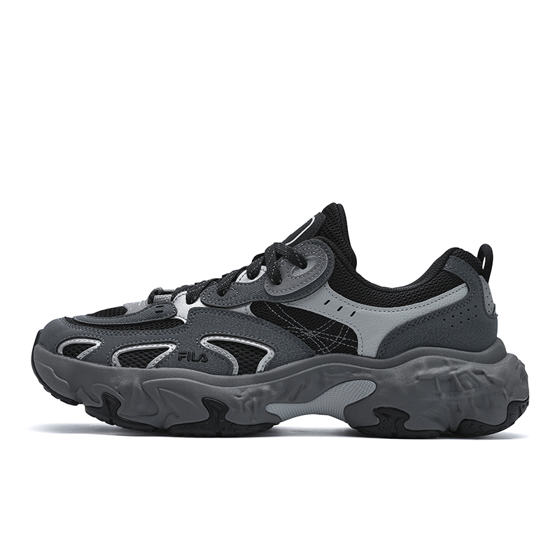 FILA TORNADO Hurricane Shoes Breathable And Wear resistant Low Top Casual Shoes Men's Gray Black