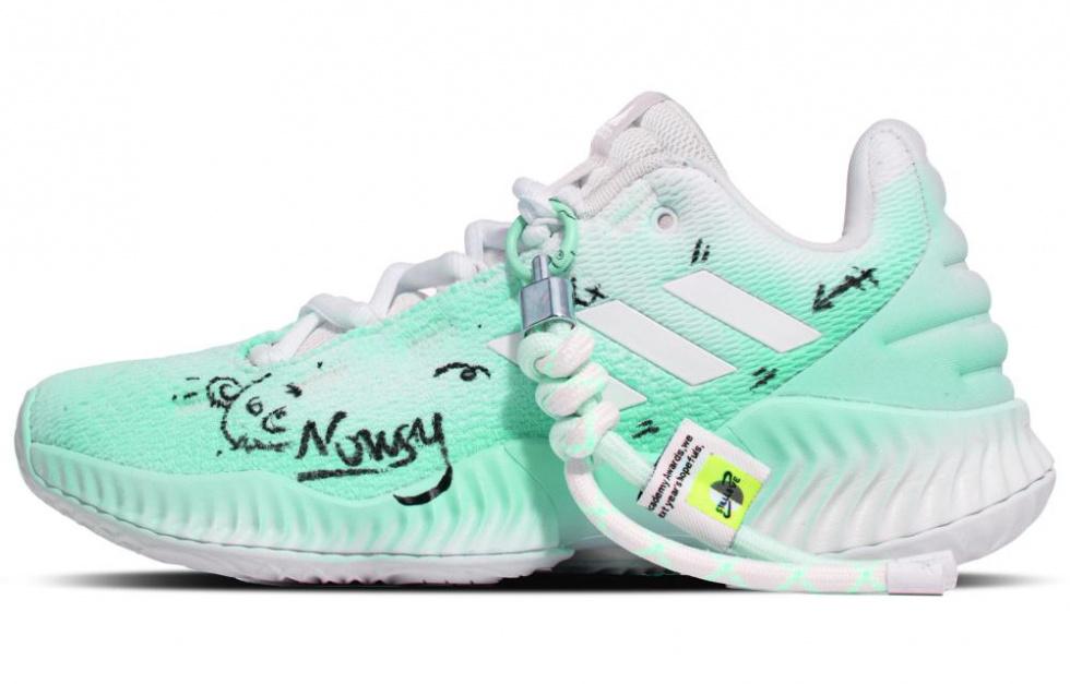 Adidas Pro Bounce 2018 Basketball Shoes Men Low-Top White/Green