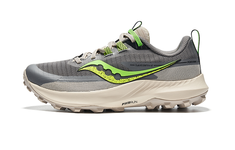 Saucony Peregrine 13 Peregrine Falcon 13 Slip Resistant Breathable Low Top Trail Running Shoes Women's Gray Green