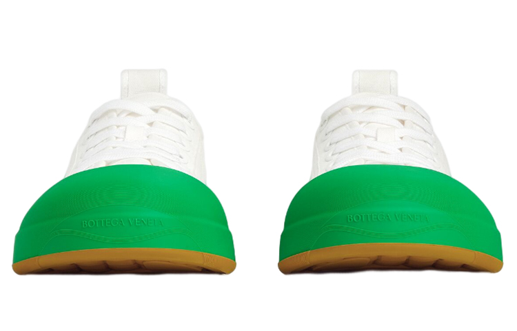 Bottega Veneta Vulcan Low top Stylish Skateboarding Shoes Women's White Green купить в интернет-магазине Yoocart с быстрой доставкой по России.