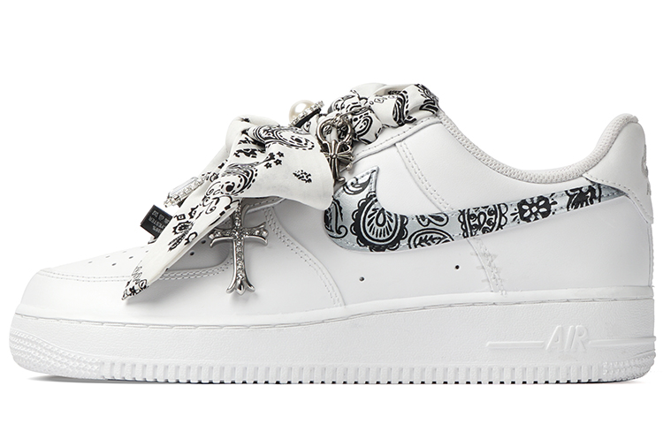 Nike Air Force 1 07 Low-Top Skateboard Shoes Men's Black White