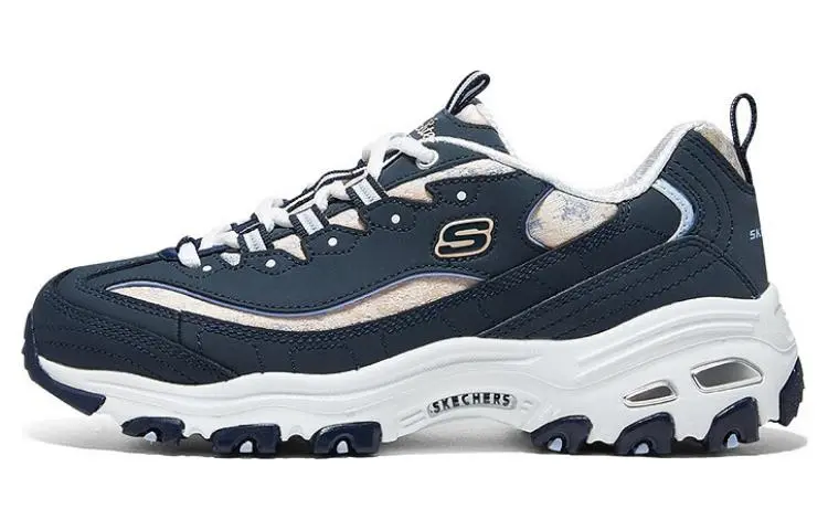 Skechers DLITES Low Top Chunky Sneakers Women's Marine Blue