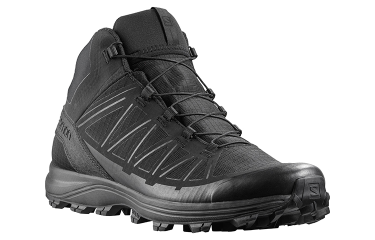 SALOMON Abrasion Resistant Mid top Hiking Shoes Men's Black