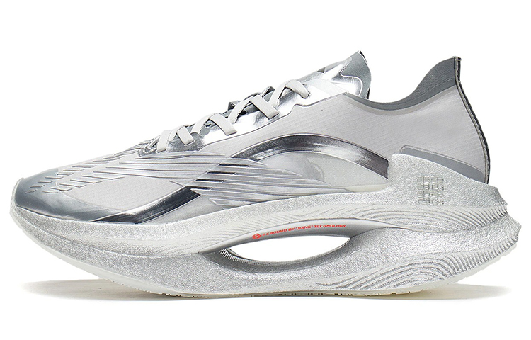 LiNing Shadow 1.0 Shock Absorbers Slip Resistant Abrasion Resistant Breathable Low top Running Shoes Men's Silver