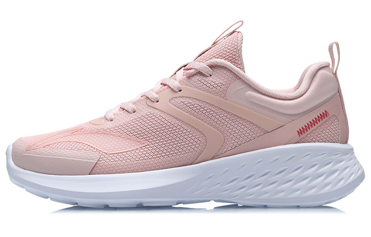 LiNing Lightweight Cushioning Low-Top Running Shoes Women's Peach Orange Pink