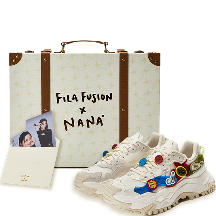 FILA FUSION Low Top Chunky Sneakers Women's Milk White Box