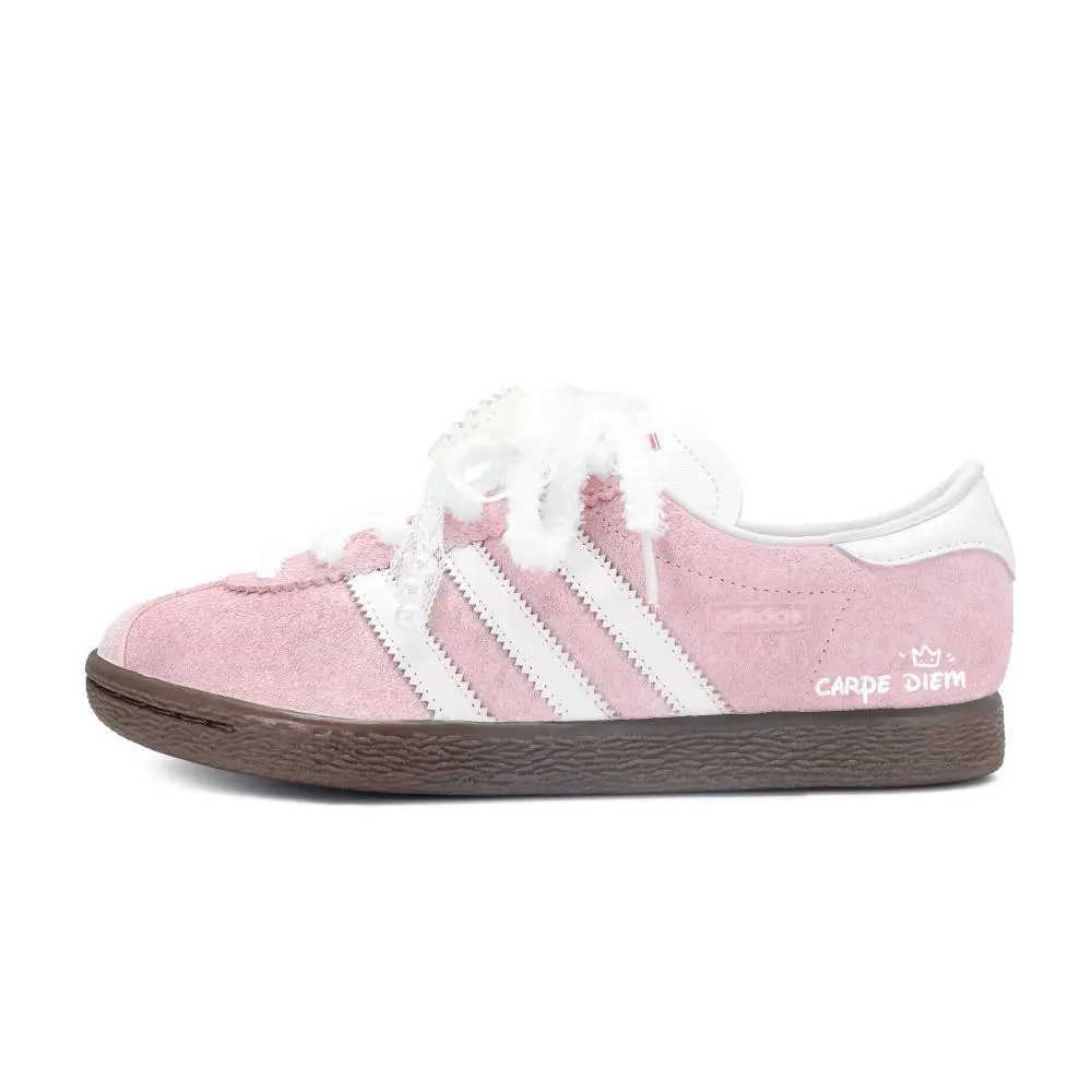Adidas Originals Stadt Sicilian Pink Abrasion Resistant Low top German Army Trainers Women's Pink White