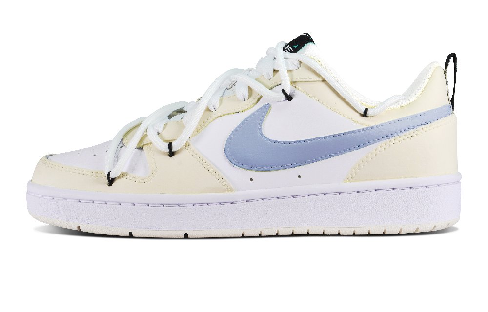 Nike Court Borough Series Coverage Anti-Slip And Wear-Resistant Balance Lightweight Low-Top Skateboard Shoes GS Beige