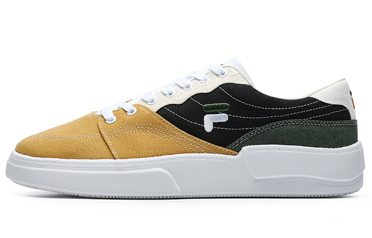 FILA FUSION FLIP Anti-Slip And Wear-Resistant Lightweight Low-Top Skateboard Shoes Men's Yellow Black