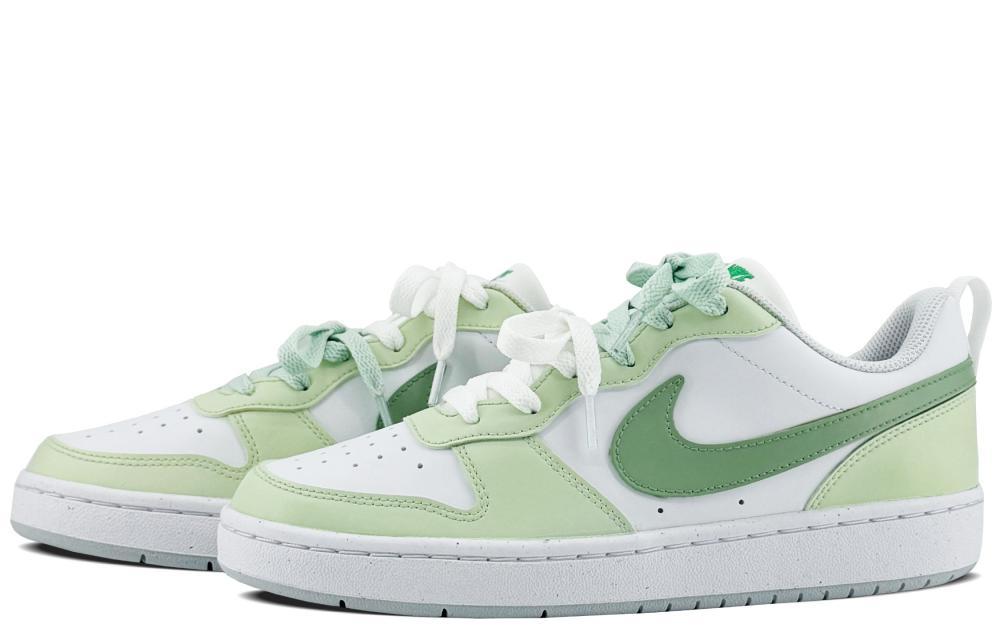Nike Court Borough Slip Resistant Abrasion Resistant Low top Skateboard Shoes GS White Green купить в интернет-магазине Yoocart с быстрой доставкой по России.