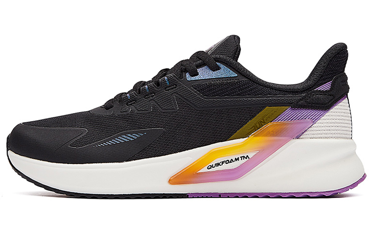 361° Anti Slip Wear Resistant Low Top Casual Shoes Women's Black Purple