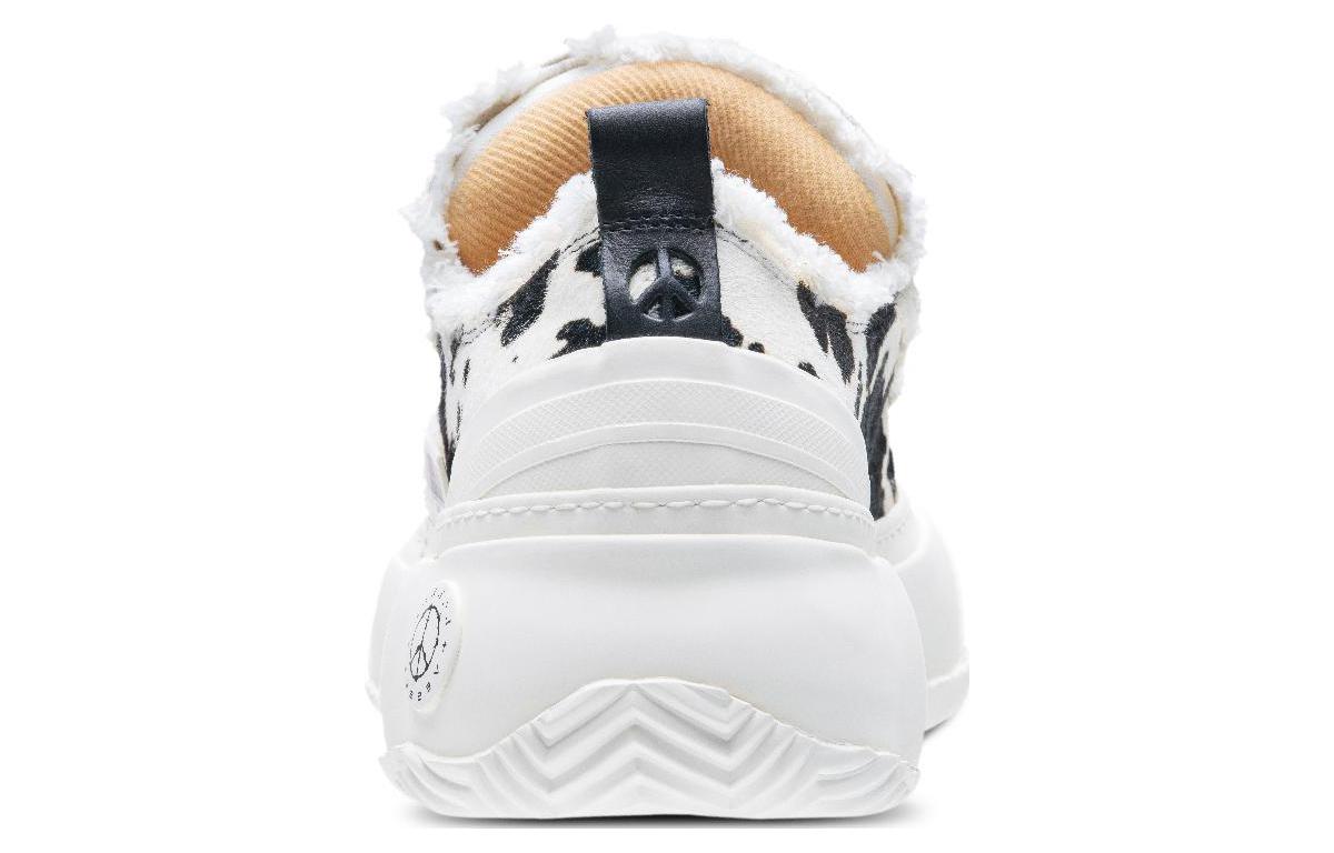 VESSEL G.O.P. 2.0 Marshmallow Lows Cow Print Low-Top Canvas Shoes Unisex Black White