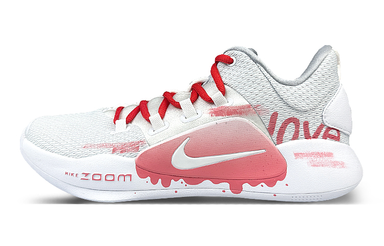 Nike Hyperdunk X Low 10 Cushioned Slip-Resistant Low-Top Basketball Shoes Men's White Red