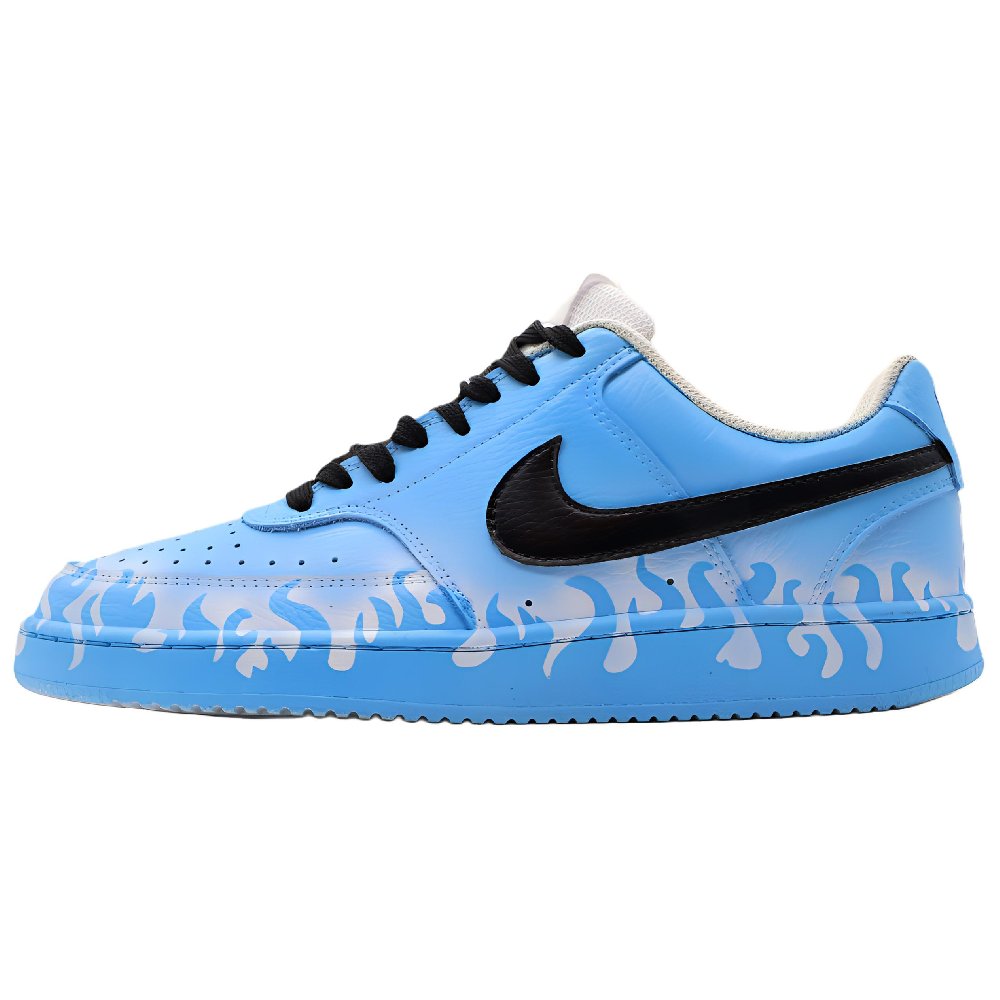 Nike Court Vision Low Burning Skyline Low Top Skateboard Shoes Unisex Sky Blue