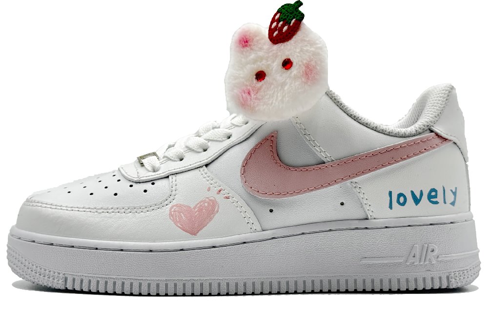 Nike Air Force 1 Slip Resistant Cushioning, Abrasion Resistant, Height Increasing Low Top Skateboard Shoes Women's Pink
