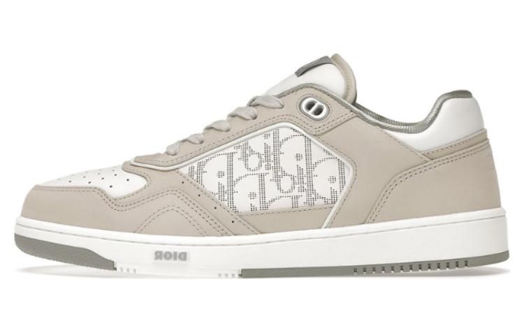 DIOR B27 Low Cream White Oblique Leather