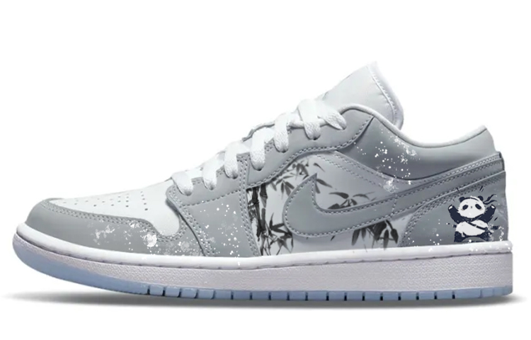 JORDAN Air JORDAN 1 Vintage Basketball Shoes Women's Low Top Gray/White